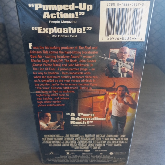 1995 Con Air Vhs New And Sealed - Picture 5 of 5